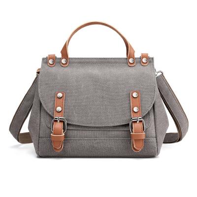 China High Quality Fashion Vintage Canvas Messenger Bag School Shoulder Bag Travel Cross - Body Bag For Women Girls for sale