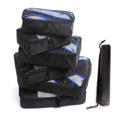 China Fashion 6 set packing cube high quality luggage packing organizers for travel accessories with drawstring bag for sale