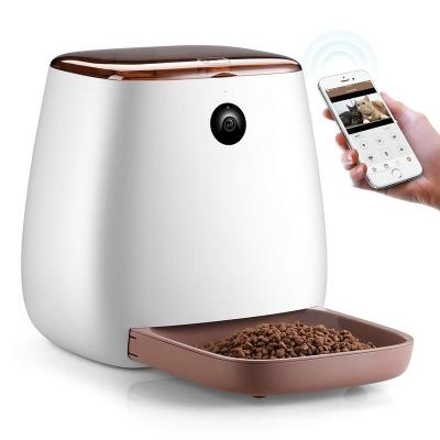 China 2022 Wifi Tuya Auto Sound Food Dispenser Smart Automatic Pet Camera Driver for sale