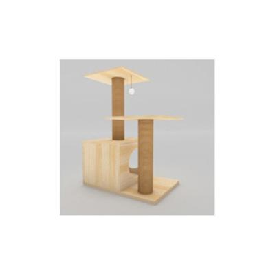 China Sturdy Wooden Platform Stocked Cat Climbing Frame Mushroom House Cat Climbing Frame Toy Jumping for sale