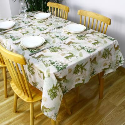 China Waterproof Holiday Thread Dyed Jacquard Fabric Tablecloth For Christmas Winter And Holiday 52x52 Multi Inch Rectangular for sale