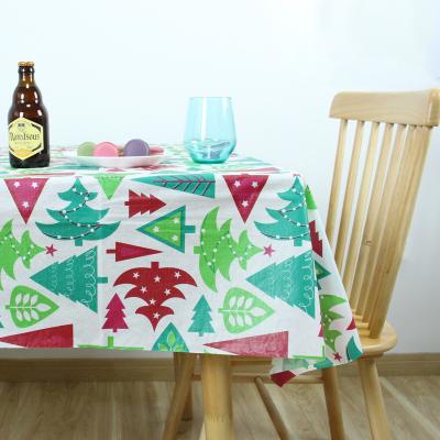 China Holiday Elegance Waterproof Heavyweight Engineered Jacquard Fabric Table Cloth For Christmas, Holidays, And Winter for sale