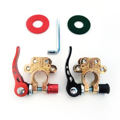 China Battery Connection Automobile Battery Terminal With Wing Nut Terminal Connector Zinc Alloy Flange for sale