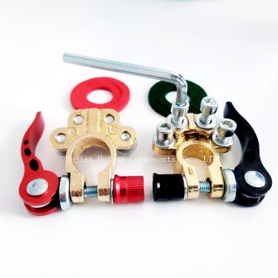 China Battery Connection Car Battery Terminals Connectors Holds Quick Release Adjust Disconnect Cable Clamps for sale