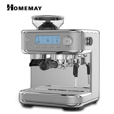 China 20bar 1500w Single Use Automatic Coffee Grinder Espresso Coffee Machine with ULKA Pump Coffee Maker Espresso with Grinder for sale