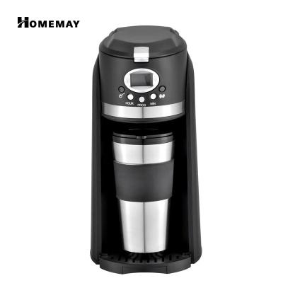 China LCD show CM501E 2 in 1 grinder coffee maker drip coffee machine with grinder for sale