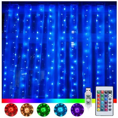 China Window Lights with USB Plug and Remote Control 7.9Ft x 5.9Ft USB Powered Fairy Lights for Party 8 Modes IP64 Waterproof Ideal for Curtain Decor String Lights Outdoor Wedding for sale