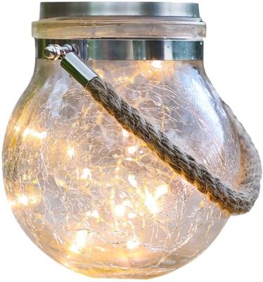 China Solar Garden Lamp Slit Glass Ball, Amber Warm LED Hanging Outdoor Waterproof Solar Tank Lights Solar Lamp Optional 2 Mode for sale