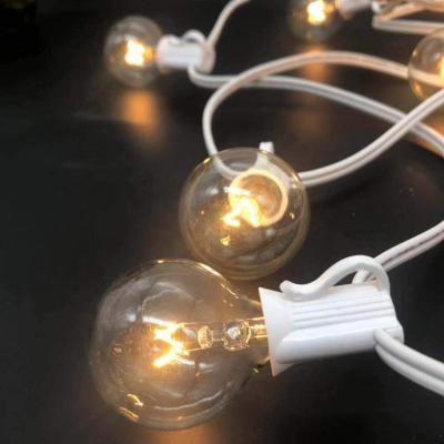 China 25ft Color 25ft Incandescent Light Bulbs Bulb String Lights Holiday Decoration Globe Lights Outdoor White Color G40 Incandescent White for sale