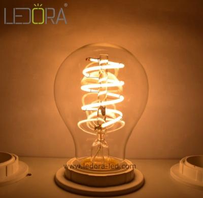 China Retro Garden Spiral Filament Light Bulb Dimmable E26 E27 B22 Flexible Dimmable E26 E27 B22 Vintage LED Edison A19 ST64 G95 G125 for sale