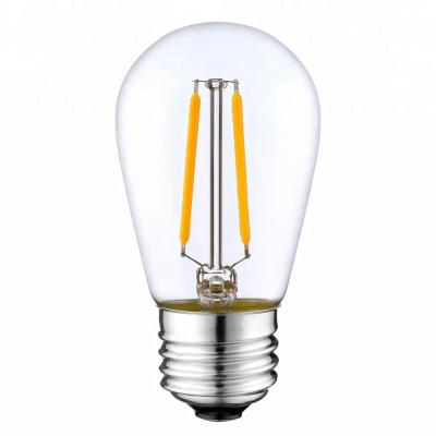 China Warm White Edison Garden Bulb Lights Led Filament Bulb S14 2w Led Light Led Bulb For Outdoor String Lights for sale