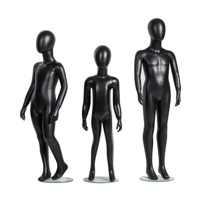 China For Kids Baby Child Black Color Dressing Stand Fiberglass Kids Model Full Body Mannequin for sale