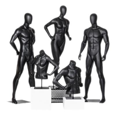 China Bodybuilder Full Body Black Stand Sports Man Muscle Man White Torso Mannequin Display Male Female Bodybuilder Guangzhou Current Model for sale