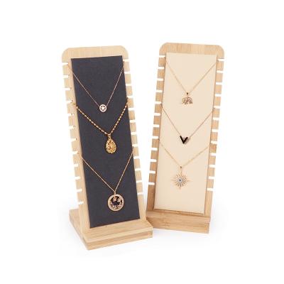 China Wooden Model Board Jewelry Rack Jewelry Store Necklace Display Racks Wooden Detachable Pendant Shelves With Hole 12 for sale