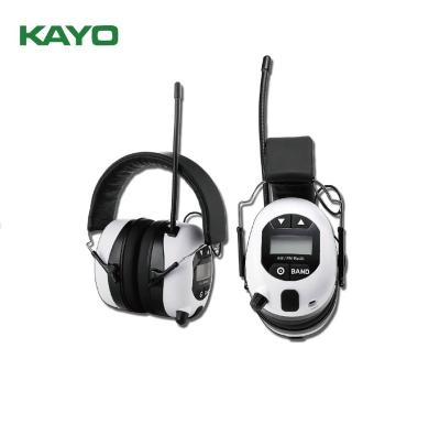 China LCD Display Panel CE/ANSI Certified Electronic LCD AM/FM Earmuff Hearing Protection HP-53K for sale