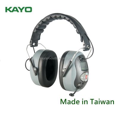 China LCD Display Panel Taiwan CE/ANSI Certified FM Electronic LCD Display Earmuff Hearing Protection EP174 for sale