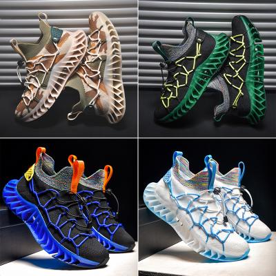 China Flight Obvious Weave New Fashion Blade Men Sports Shoes Custom Running Trainers Tenis High Quality Men's Casual Sneakers Zapatillas Hombre for sale