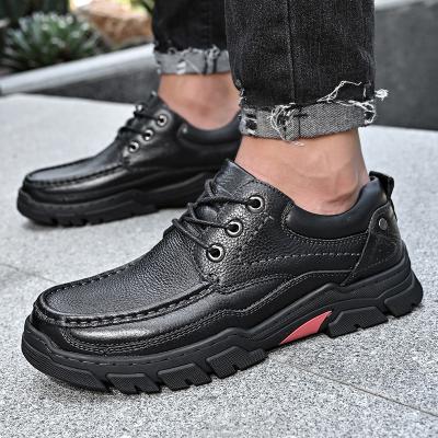 China Genuine Leather First Layer Deodorization Full Lace Cowhide Hot Selling/Leather Business Foot Sleeve Shoes Stylish Shoes For Men for sale