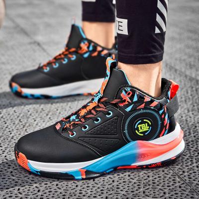 China High Top Outdoor Jogging Custom Men Basketball Shoes Zapatillas Basketball Style Running Shoes Man Running Sneakers Basketball Court High Top Breathable Shoe Sneakers for sale