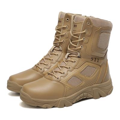 China Deodorization Goods Using Non-slip Comfortable Sneaker Comfortable Men's Leather Boots Casual Shoes Tactical Outdoor Flat Boots for sale