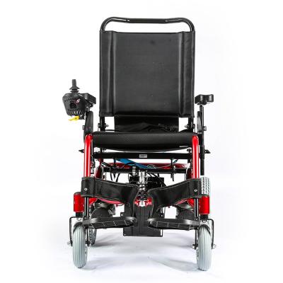 China Hospital Steel Unique Rehabilitation Shock Absorption Battery Cheap Folding Electric Wheelchair for sale