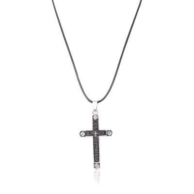 China FASHIONABLE Titanium Bible Verse Merchandise E-commerce Mens Womens Stainless Steel Tiny Cross Pendant Necklace Jewelry for sale