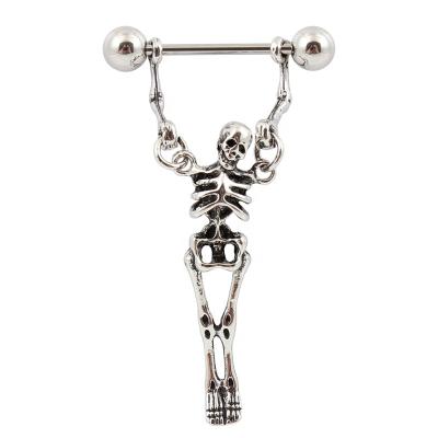 China FASHIONABLE New Arrival Customized Jewelry Stainless Steel Breast Nipple Piercing Surgical Medical Skeleton Ring for sale