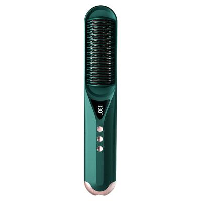 China New Technology Home 3 in 1 Electric Hair Heater Hair Straightener Brush Hot Straightener Comb for sale