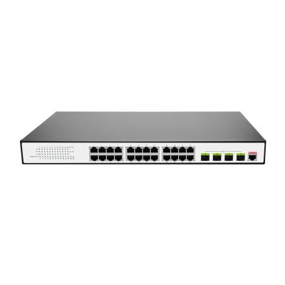 China POE Switch 24x1G PDnet 28Ports Non-PoE Ports 4 Gigabit SFP Uplink Network Switch Power Supply Console Switch For CCTV Camera for sale