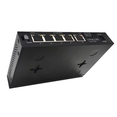 China Server PDnet 5 Ports 25Gbps Non-PoE Ethernet Switch 2.5G Web Switch Smart WallMount Magnet for sale