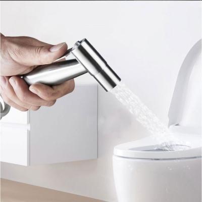 China Modern Handheld Bathroom Sprayer Toilet Water Faucet Jet Shower Muslim Shattaf Cleaning Bidet Set Handheld Spray Gun for sale