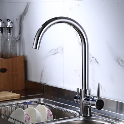 China Thermostatic Faucets Modern Design Stainless Steel Nickel Nickel Kitchen Sink Durable Brushed Faucets for sale