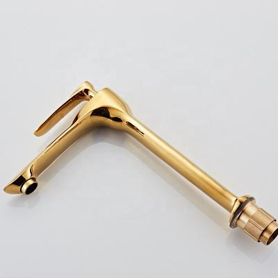 China Luxury Gold Metered Brass Vessel Basin Sink Faucet Mixer Tap Bathroom Faucets for sale