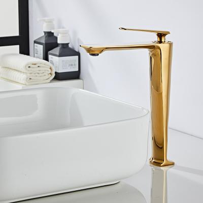 China Metered Bathroom Sink Single Hole Factory Faucets Cold And Hot Gold Faucet for sale