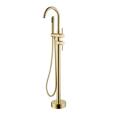 China Hot Modern Fashion Mixed Portable Multifunctional Shower Floor Bathroom Sliding Bar Steel Free Standing Bathtub Faucet Stand And Cold Stand for sale