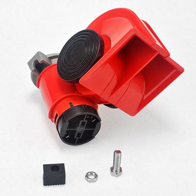 China Durable 12V Dual Tone Super Loud Electric Nautilus Snail Pump Electric Air Horn Alarm For Race Car Truck Boat Motorcycle for sale