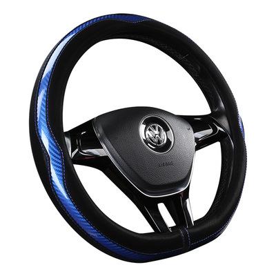 China Four Season Carbon Fiber Snowflake Breathable Velvet Automobile Steering Wheel Cover for sale