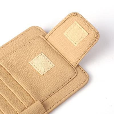 China Leather Organizer Card Clip Holder Case PU Storage New Car Sunshade Sunshade CD Disc Wallet High Quality Wholesale Multifunctional Sleeve for sale