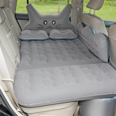 China And Durable Comfortable Air Filled Outdoor Camping Flocking Air Bed PVC Car Inflatable Travel Sleep Mattress SUV Seat for sale