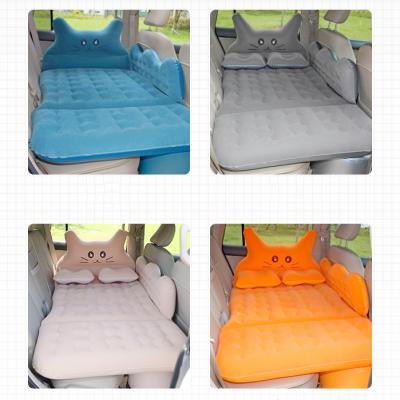 China High Quality Comfortable And Durable Car Backseat Air Mattress Inflatable Bed With Moto Pump And Two Pillows For Sleep Traveling Rest for sale