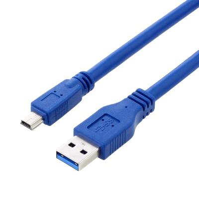 China Type-A Superspeed Camera Usb 3.0 Male To Mini Usb 10 Pin B Male Cable for sale