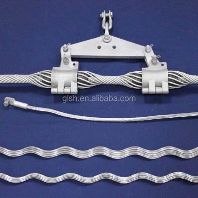 China Adss/opgw Fiber Optic Cable Suspension Electrical Dead End Preformed Tension Clamp for sale