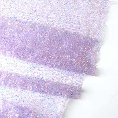 China Wildely Used Sequin Embroidered Lace Hot Selling Mesh Embroidered French Wedding Fabric For Summer Of 2023 for sale