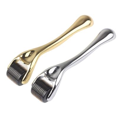 China Hot Selling Silver / Golden Derma Roller Titanium 540 Handle Anti-puffiness Dermaroller for sale