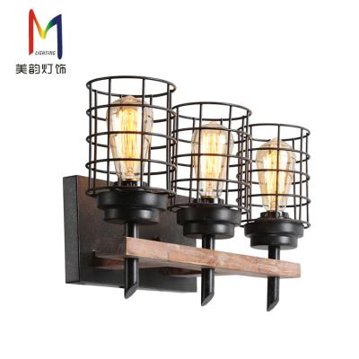 China Chinese Modern Fancy Retro Wall Lamp Iron Indoor Home Wall Lights Bedroom Vanity Bathroom Stairs Sconces Corner Wall Lamp for sale