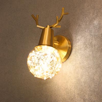 China Wholesale Contemporary Modern Deer Shape Art Deco New Style Indoor Bedside LED Sconce Cordless Wall Lamp for sale