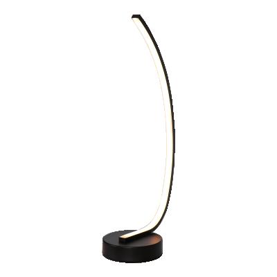 China Modern Minimalist Style Matt Black Bedroom Study Decorative LED Table Lamp for sale