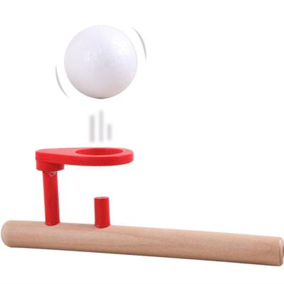 China Game Playing Kids Learning Educational Toys Balance Ball Family Floating Blowing Wooden Ball Game For Children for sale