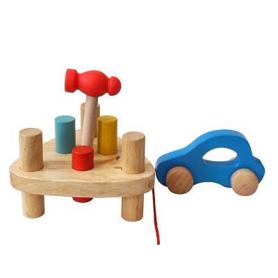 China Safe Wooden Book and Peg Toy Classic Wooden Book-A-Peg Hammer Bench Grinding Toy for Baby for sale