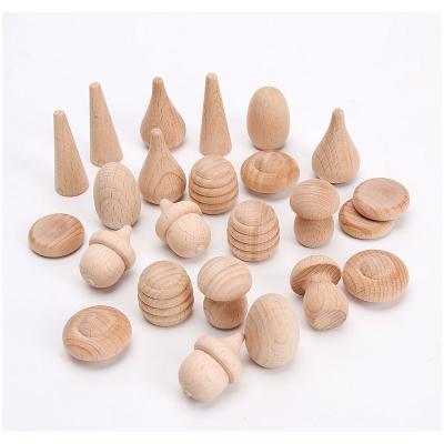 China Unfinished Europe Wood Building Blocks For Painted Crafts And Decorating Arts Wholesale Wooden Peg Dolls for sale